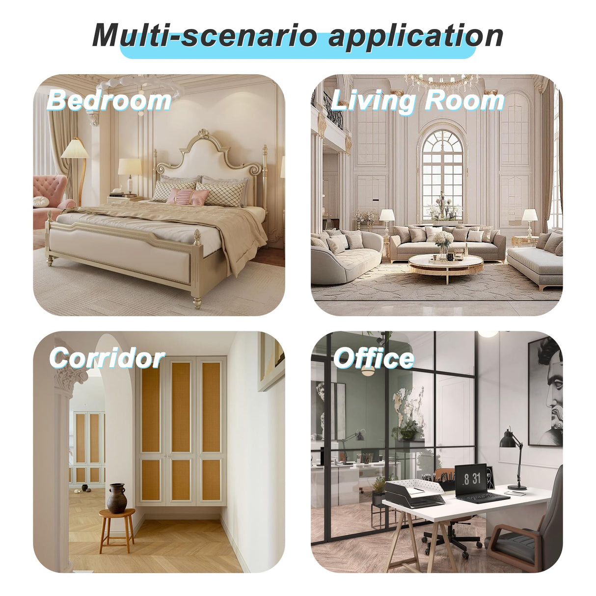 Keloyid Modern 2 Door Armoire Wardrobe Closet with Glass Door, 2 Drawers, Hanging Rod & Shelves, Black, 20.47 x 31.49 x 70.86 inches, Bedroom Keloyid