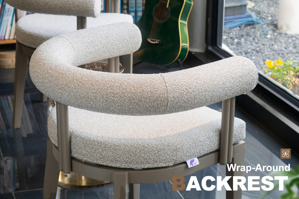 PURPLE LEAF Patio Dining Set 15 Pieces Luxury Modern Conversation Set Aluminum Large Rectangle Dining Table and Chairs with Olefin Cushion Outdoor Furniture Set for Garden Porch Deck Backyard PURPLE LEAF