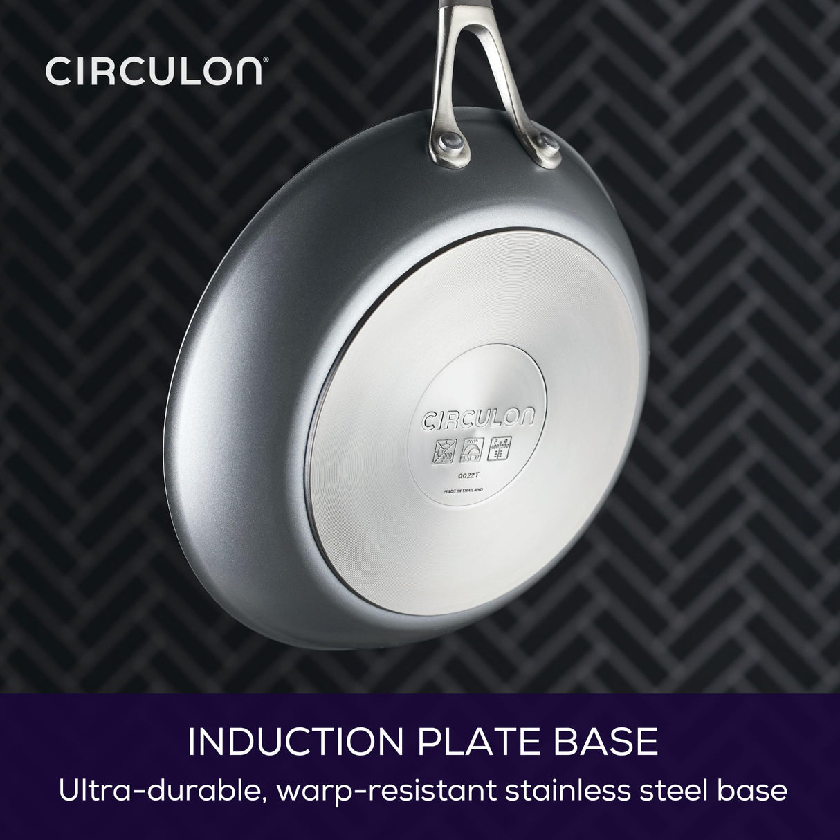 Circulon A1 Series with ScratchDefense Technology Nonstick Induction, Frying Pans/Skillets with Lids, Metal Utensil Safe, Skillet Set w/Lid (8.5", 10" & 12") - Graphite Circulon