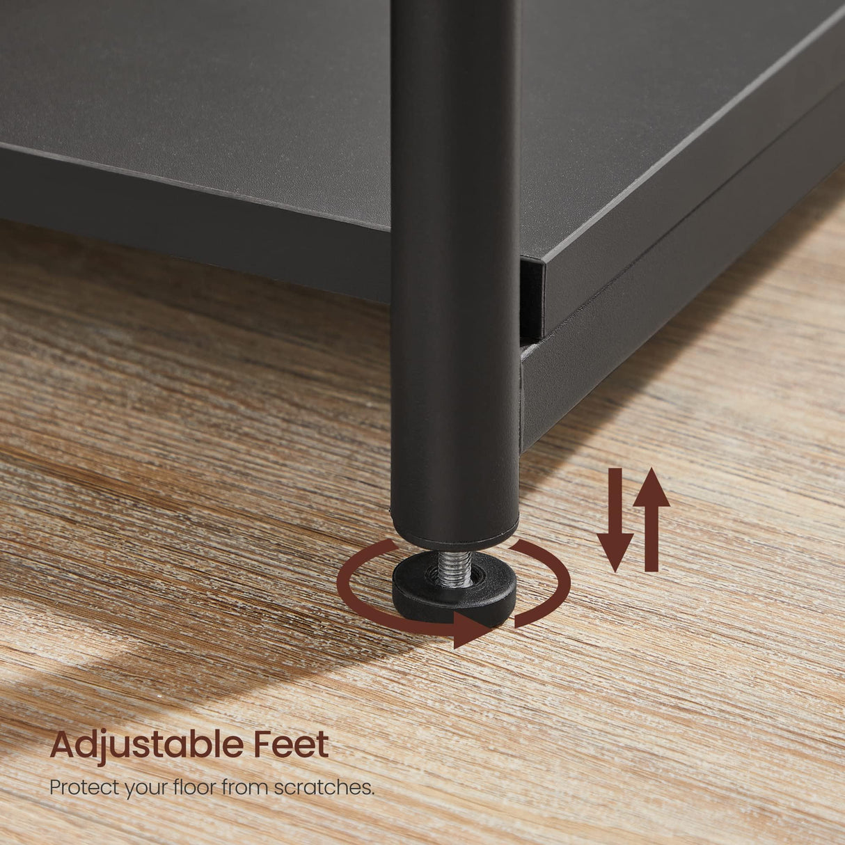 VASAGLE Side Table, Small End Table, Tall Nightstand for Living Room, Bedroom, Office, Bathroom, Classic Black ULET273B16 VASAGLE