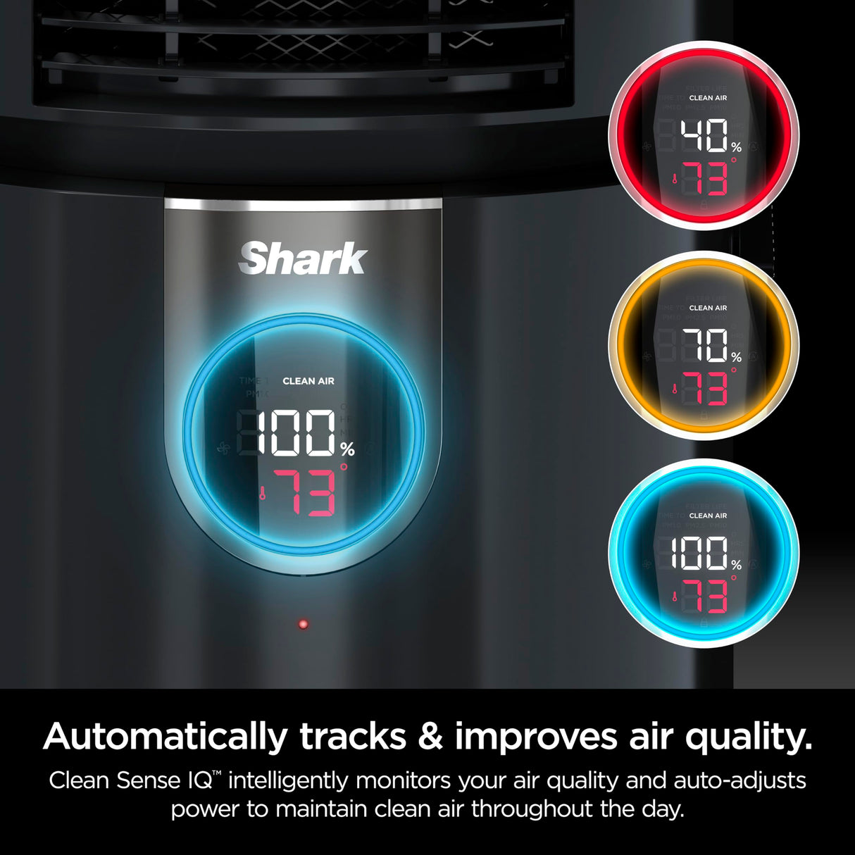 Shark 3-in-1 Max Air Purifier, Heater & Fan with NanoSeal HEPA, Cleansense IQ, Odor Lock, for 1000 Sq. Ft, Charcoal Grey Shark