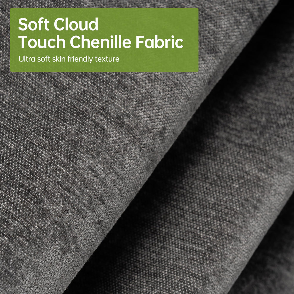 Real Relax 104'' Sofa Bed, U Shaped Chenille Sleeper Sofa Couch with Pull Out Bed and Chaise Storage for Living Room, Apartment and Office, Dark Gray Real Relax