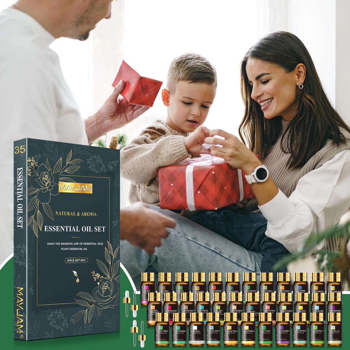 MAYJAM Essential Oil Set, 35PCS Premium Essential Oils Kit, 5ML Essential Oils Fragrance Oil Scent for DIY Candle and Soap Making MAYJAM