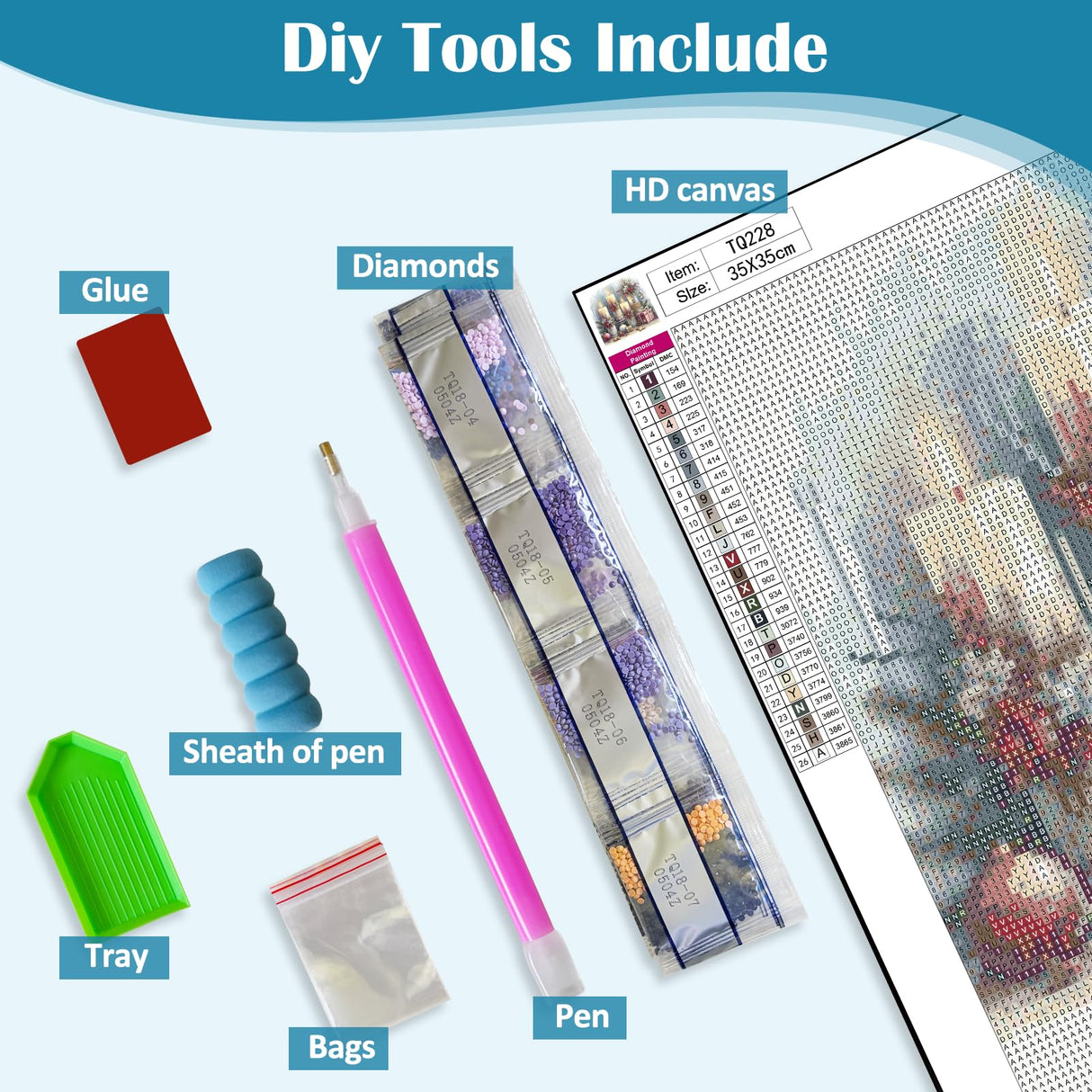 Christmas Candle Holly Ball Diamond Art Kits for Adults, 5D Diamond Painting Kits for Adults Beginners, DIY Full Round Drill Diamond Dot Painting Gem Art Kits for Adult, Home Wall Decor 13.8x13.8 Inch VCLKDIY