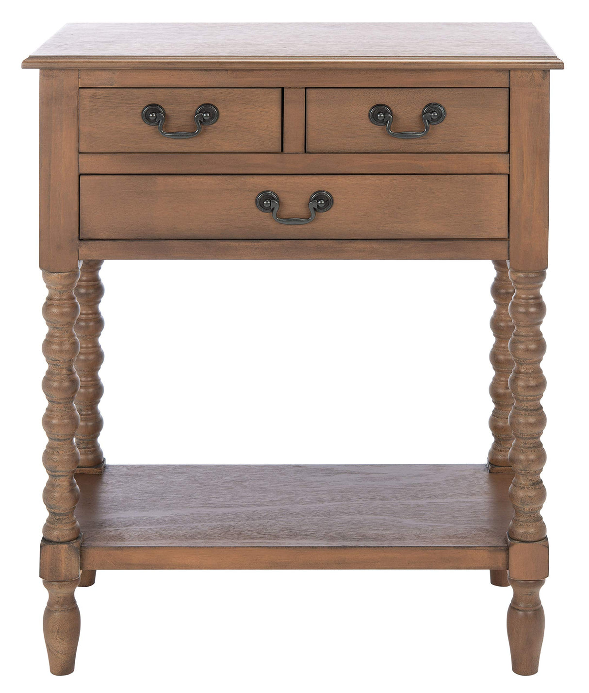 SAFAVIEH Home Collection Athena Brown 3-Drawer Console Table Safavieh