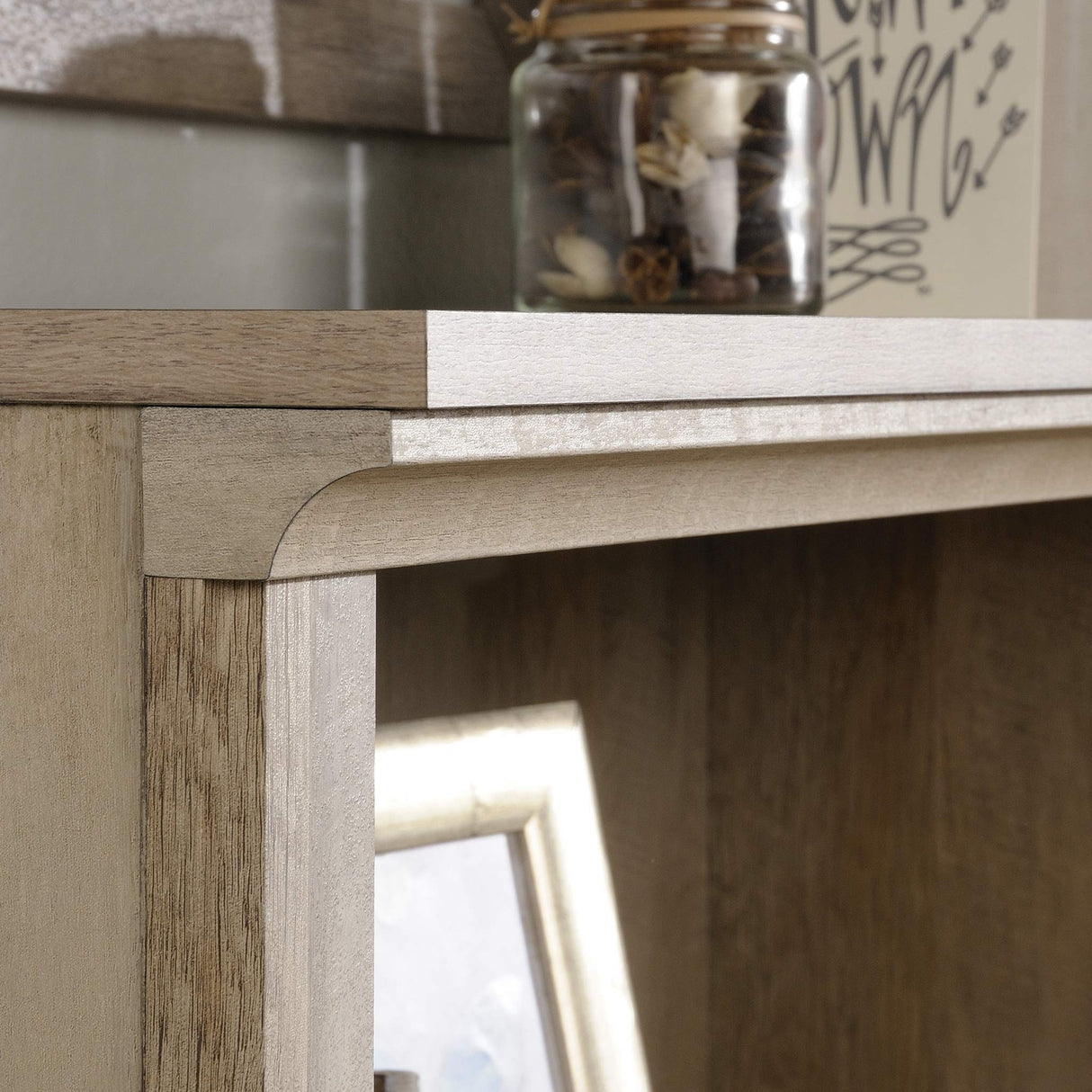 Sauder Lintel Oak 3-Shelf Bookcase with Adjustable Storage Sauder