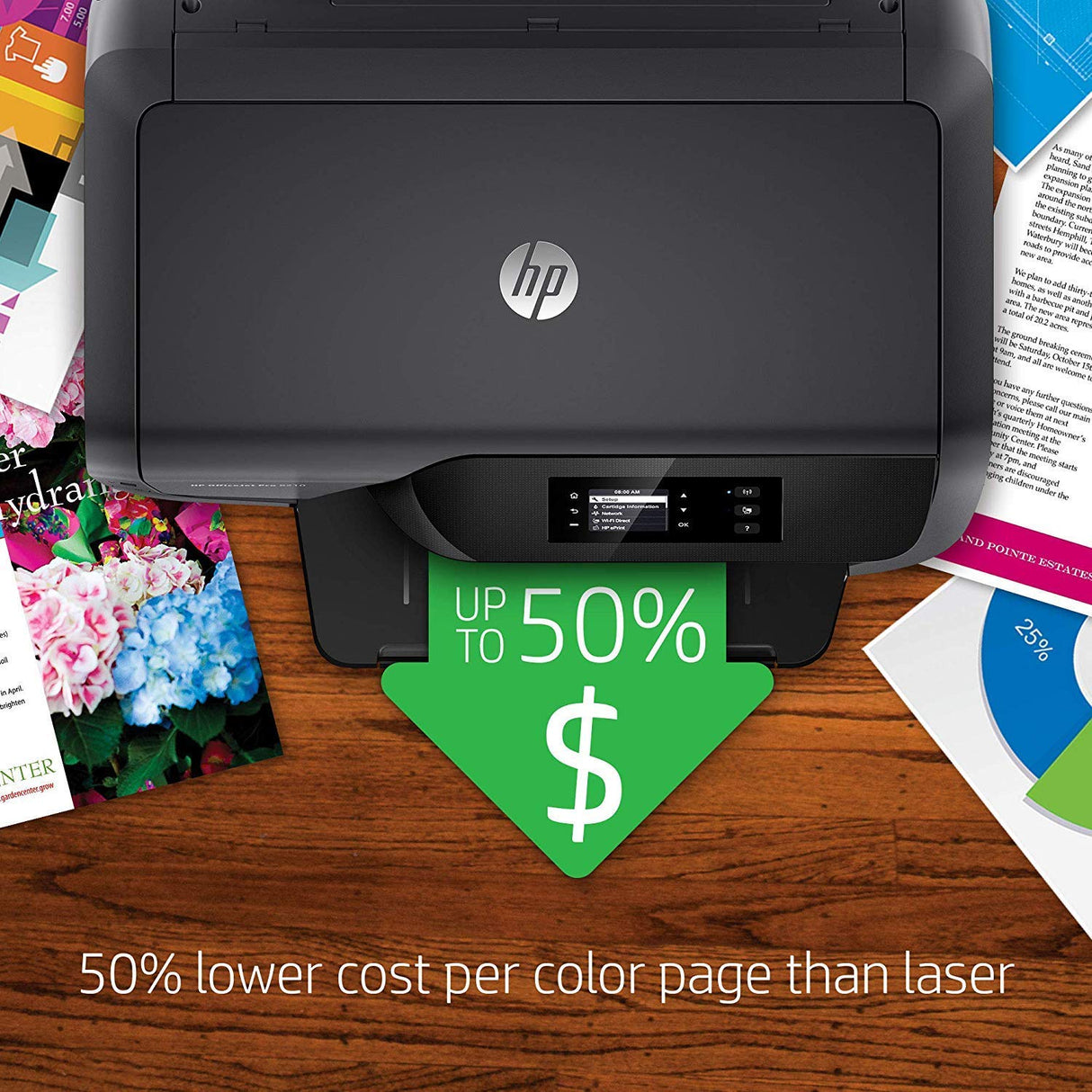 HP OfficeJet Pro 8210 Wireless Color Printer, HP Instant Ink & Amazon Dash Replenishment ready (D9L64A) (Renewed) hp