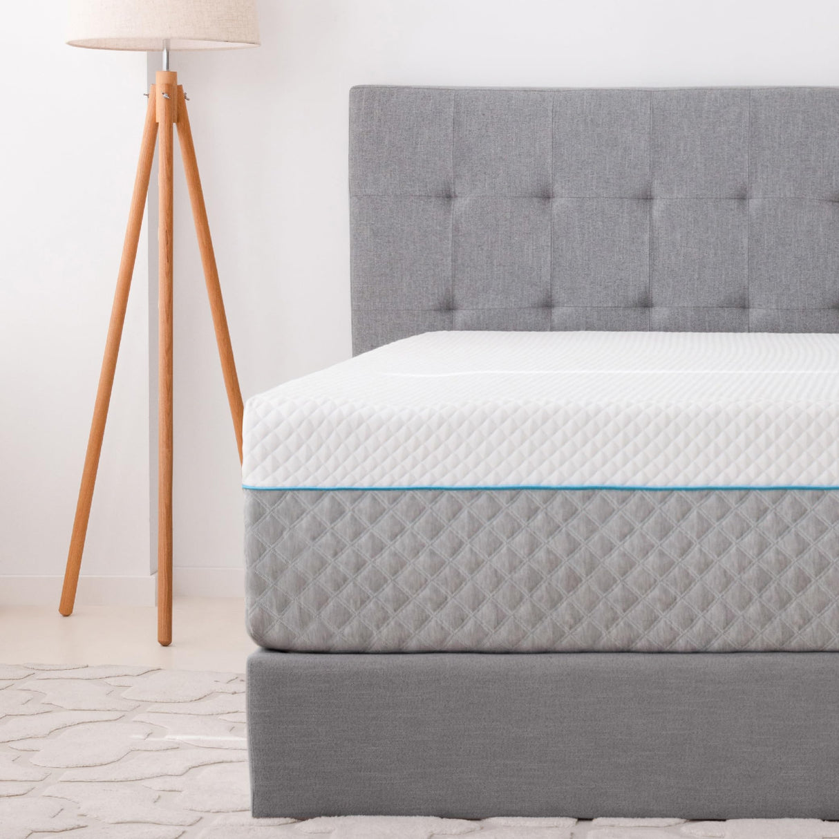 EGOHOME Queen Mattress 14 Inch, Charcoal Gel Memory Foam Mattress Bed in a Box, Back Pain Relief, Made in USA, Medium Firm, CertiPUR-US Certified,80”x60”x14”, White EGOHOME