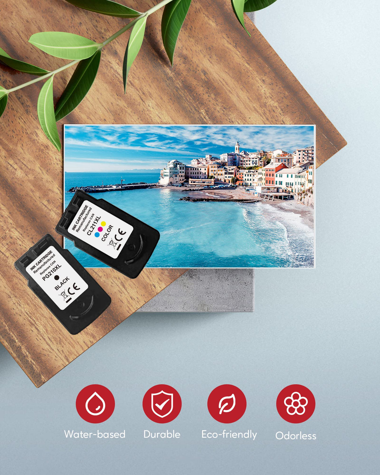 PG-210XL/CL-211XL Ink Cartridges Compatible Replacement for Canon 210 211, 210XL 211XL Ink Combo Pack Use to Canon MP495 MP280 MP490 MP480 MP270 MP240 MX420 MX410 MX350 (2 Pack) Axlio