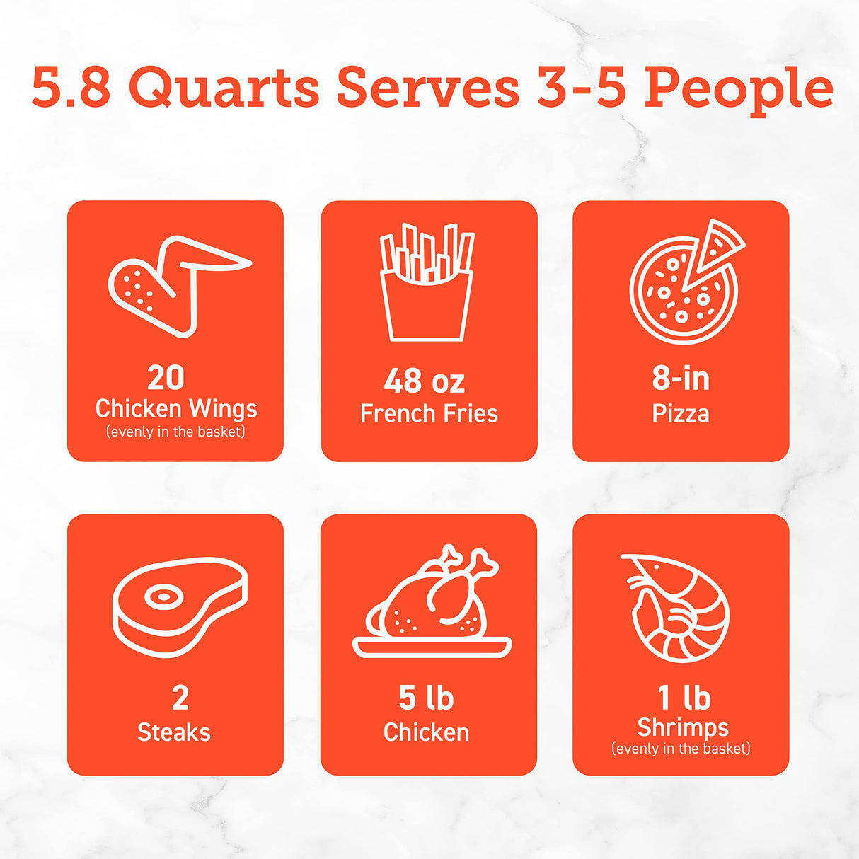 COSORI 12-in-1 Air Fryer 5.8QT, Toast, Bake, Nutrition Facts for 100+ In-App Recipes, AdaptIQ Tech Fast Cook, for Main & Side Dishes, Snacks, Leftovers, Detachable Square Basket, Dishwasher Safe COSORI