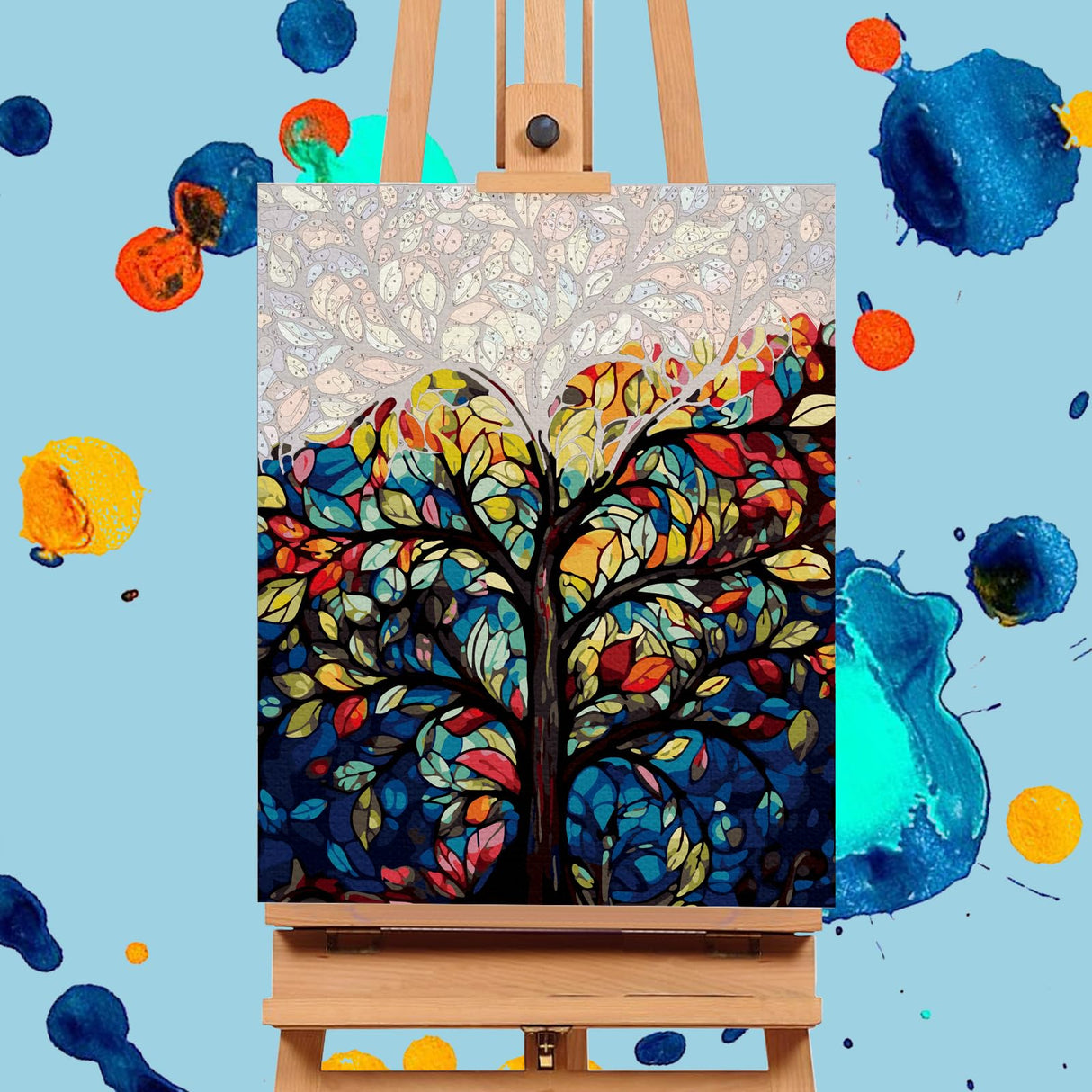 Paint by Numbers Kit for Adults- Tree of Life Adult Paint by Number Kits on Canvas for Beginners, Tree of Life DIY Acrylic Oil Number Painting Kits for Home Wall Decor Gift 16"x 20" (Without Frame) Offito