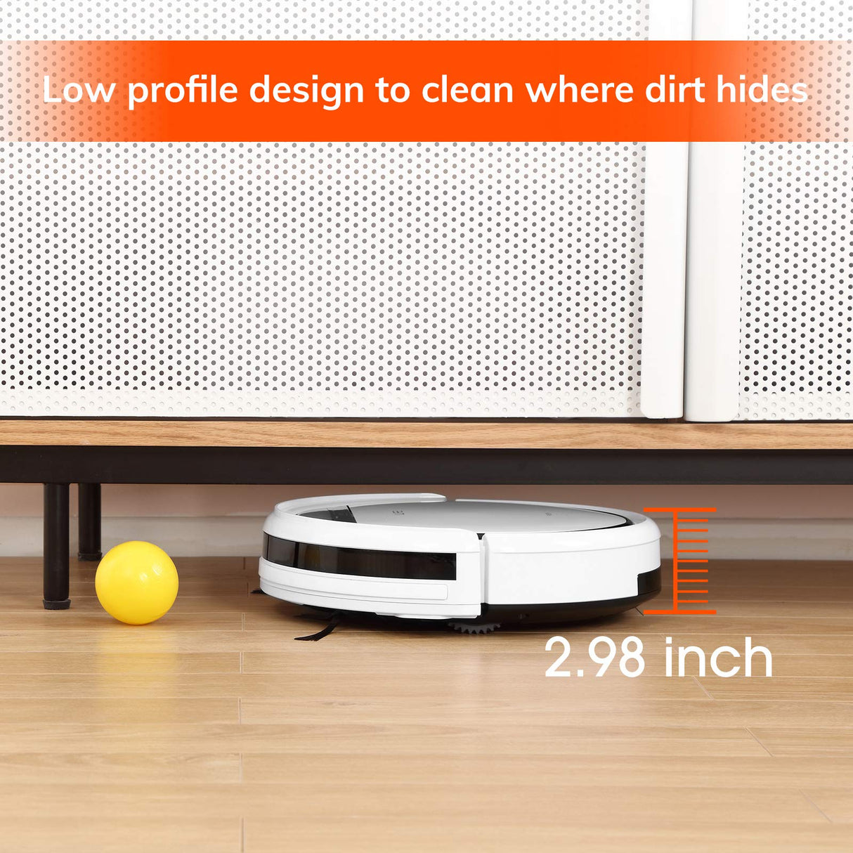 ILIFE V3s Pro Robot Vacuum Cleaner, Tangle-free Suction , Slim, Automatic Self-Charging Robotic Vacuum Cleaner, Daily Schedule Cleaning, Ideal For Pet Hair,Hard Floor and Low Pile Carpet,Pearl White ILIFE