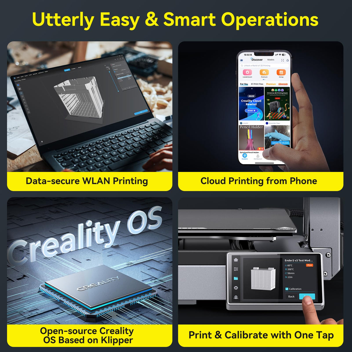 Creality Ender 3 V3 Plus 3D Printer, 600mm/s High Speed Printing with Core XZ, Y-axis Dual Motors & Support Rods,Auto Leveling Direct Extruder 60W 300℃ Hotend,Plus Print Size 300 * 300 * 330mm Creality