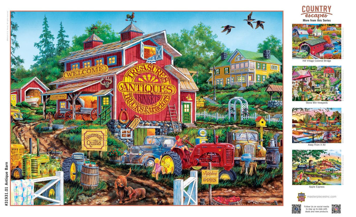 Masterpieces 550 Piece Jigsaw Puzzle For Adults, Family, Or Kids - Antique Barn - 18"x24" Masterpieces