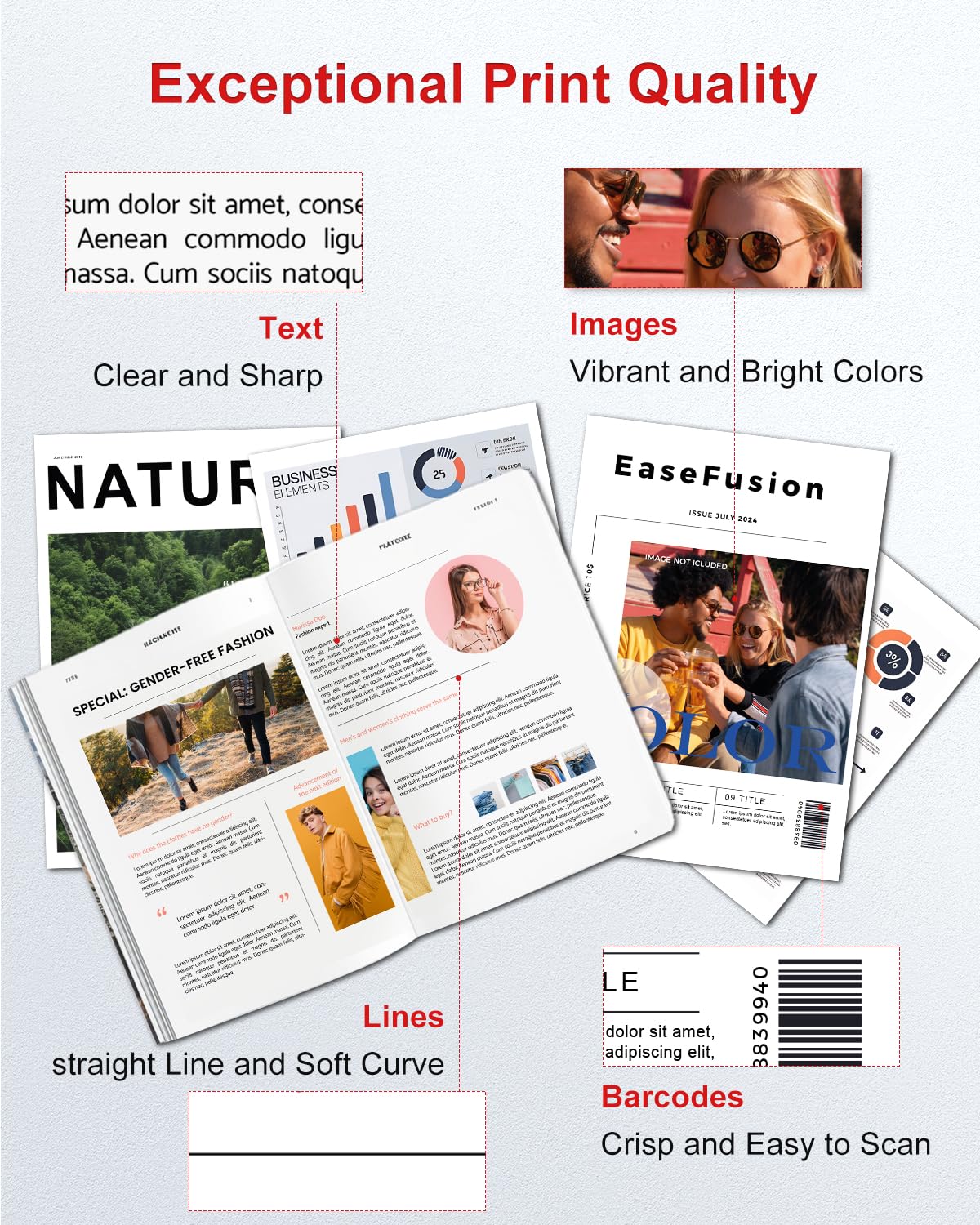 EaseFusion 245XL 246XL Combo Pack Replacement for Canon Ink 245 246 PG-245 XL PG-245XL Black Color Ink Cartridges for Canon Pixma MX490 MX492 MG2522 TR4520 TS3322 TS202 MG2500 TS3122 TR4500 Printer EaseFusion