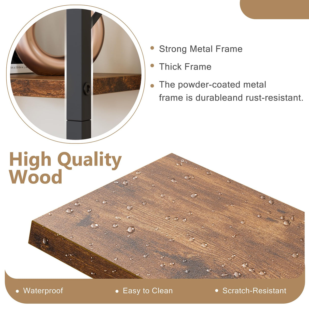 Shintenchi Bookshelf, 5 Tier Bookcase with Drawer, Modern Tall Bookshelves Storage Organizer, Industrial Book Shelves for Bedroom, Living Room, Office, Rustic Brown Shintenchi