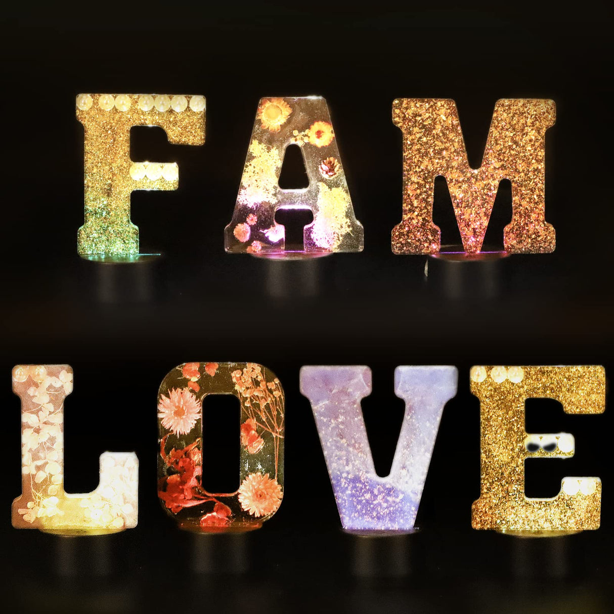 Gartful 7 Inch Large Letter Molds for Resin, 3D A Capital Alphabet Epoxy Resin Mold, A to Z Thick Resin Letter Molds for Making Letters, Word Sign Art, DIY Crafts, Making Cake, Party Home Decor Gartful