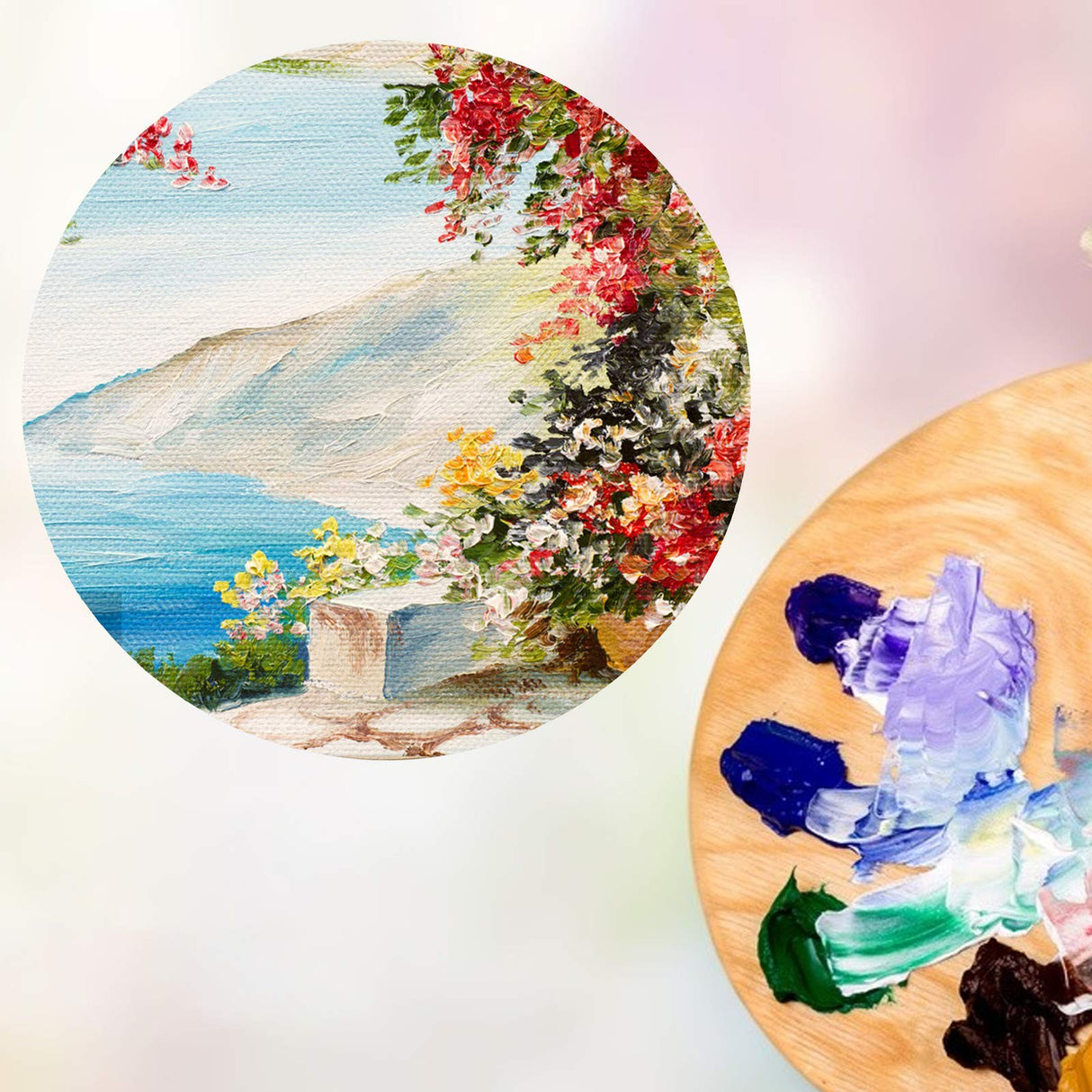 ZOEYES 20 Pack 12 Inch Wood Rounds Unfinished Basswood Plywood Wooden Sheets Blank Wood Circle for Crafts Painting School Projects Door Hanger Wood Burning ZOEYES