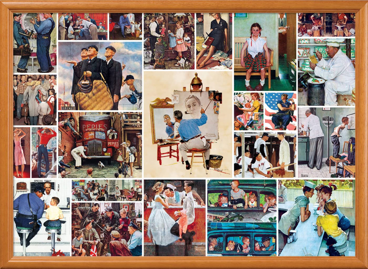 Masterpieces 1000 Piece Jigsaw Puzzle for Adults, Family, Or Youth - Rockwell Collage - 19.25"x26.75" Masterpieces