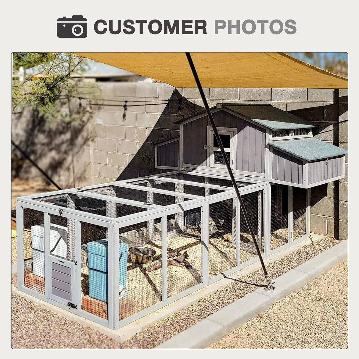 MEDEHOO Large Chicken Coop Run Extension-Durable Chicken Enclosure for Chicks, Ducks, Rabbits(20.73 Ft²) MEDEHOO