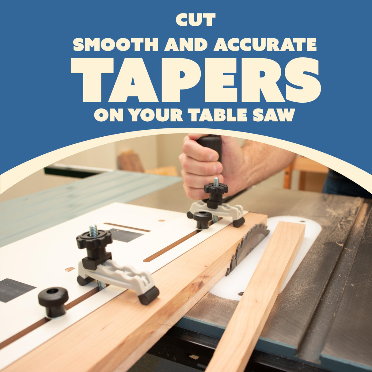 Adjustable Taper Jig/Straight Line Jig for Table Saw | Precision Table Saw Jig with Tapering Functionality | Fast Taper Cutting Jig for Table Saw | Table Saw Accessories | Versatile Woodworking Jigs Peachtree Woodworking Supply