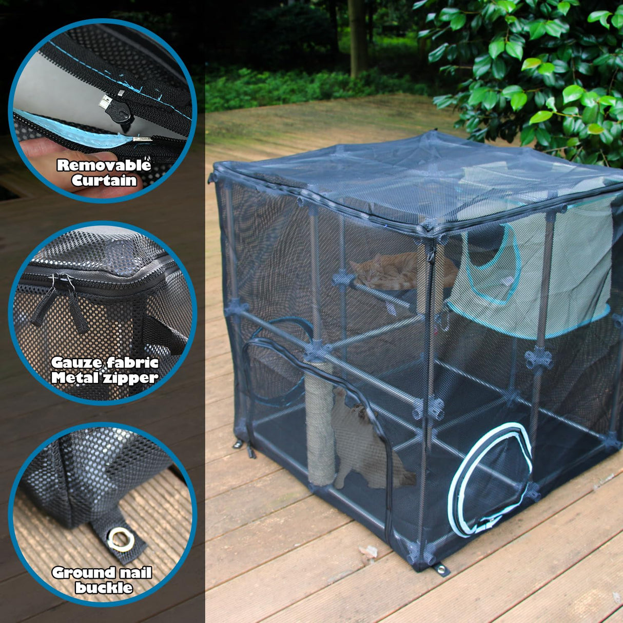 INTURN Catio Outdoor Cat Enclosure,Compact Kit for Outdoor and Indoor(Compact Kit) INTURN