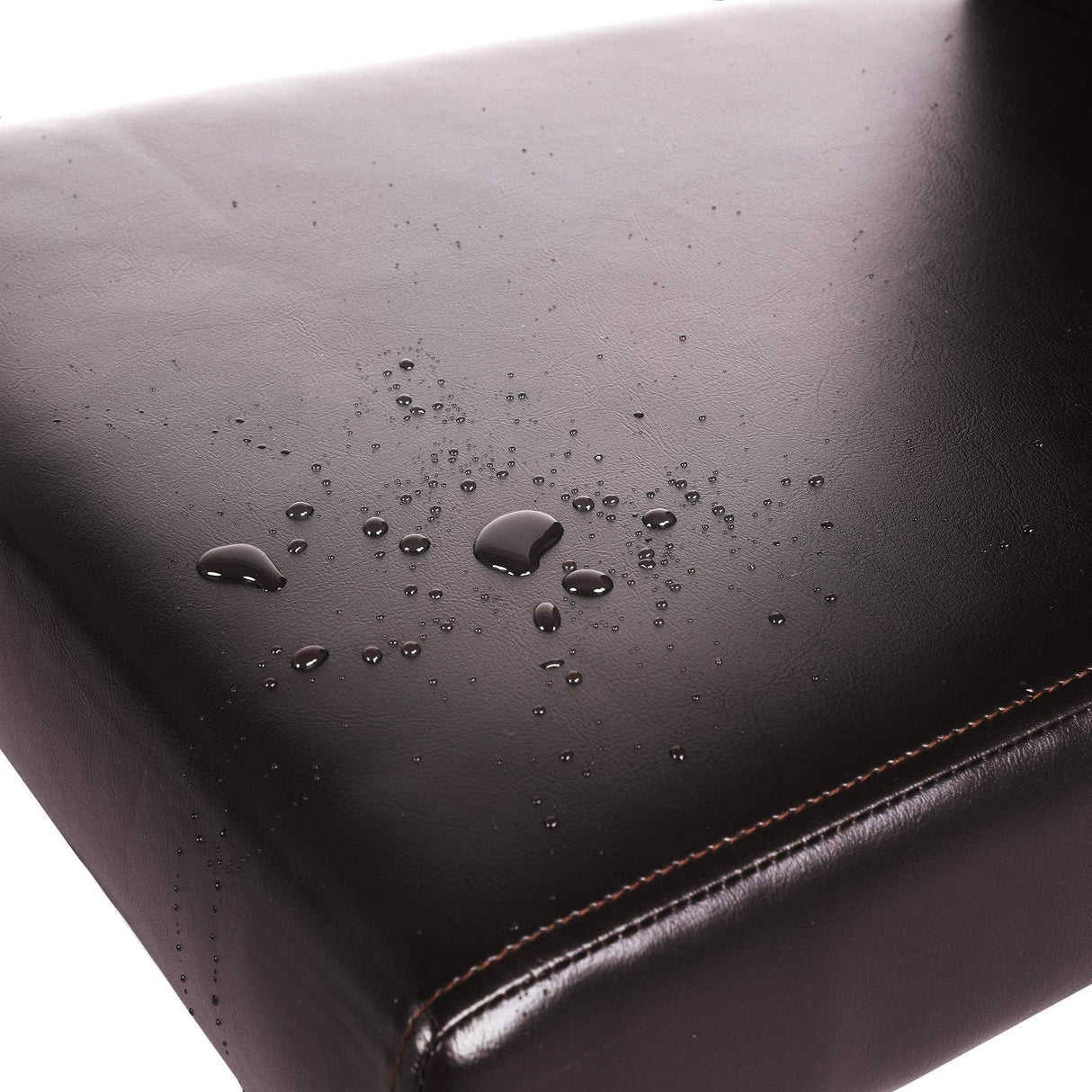 Yaheetech Dining Chairs Side PU Cushion Chairs with Waterproof Surface and Wood Legs for Kitchen Restaurant and Living Room, Set of 4, Brown Yaheetech