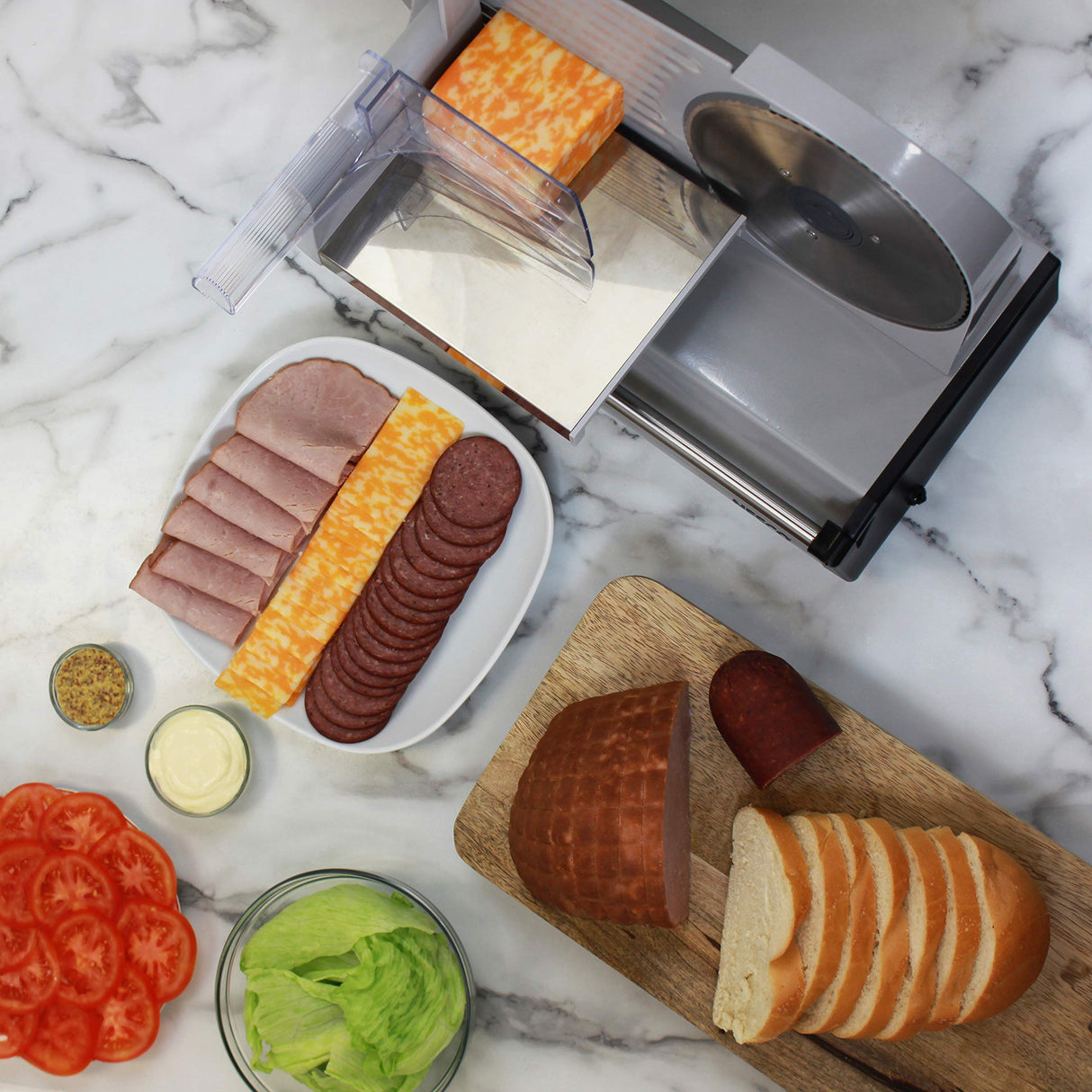 NESCO FS-200, Food Slicer, Gray, Aluminum with 7.5 inch Stainless Steel Blade, 180 watts, One Size Nesco