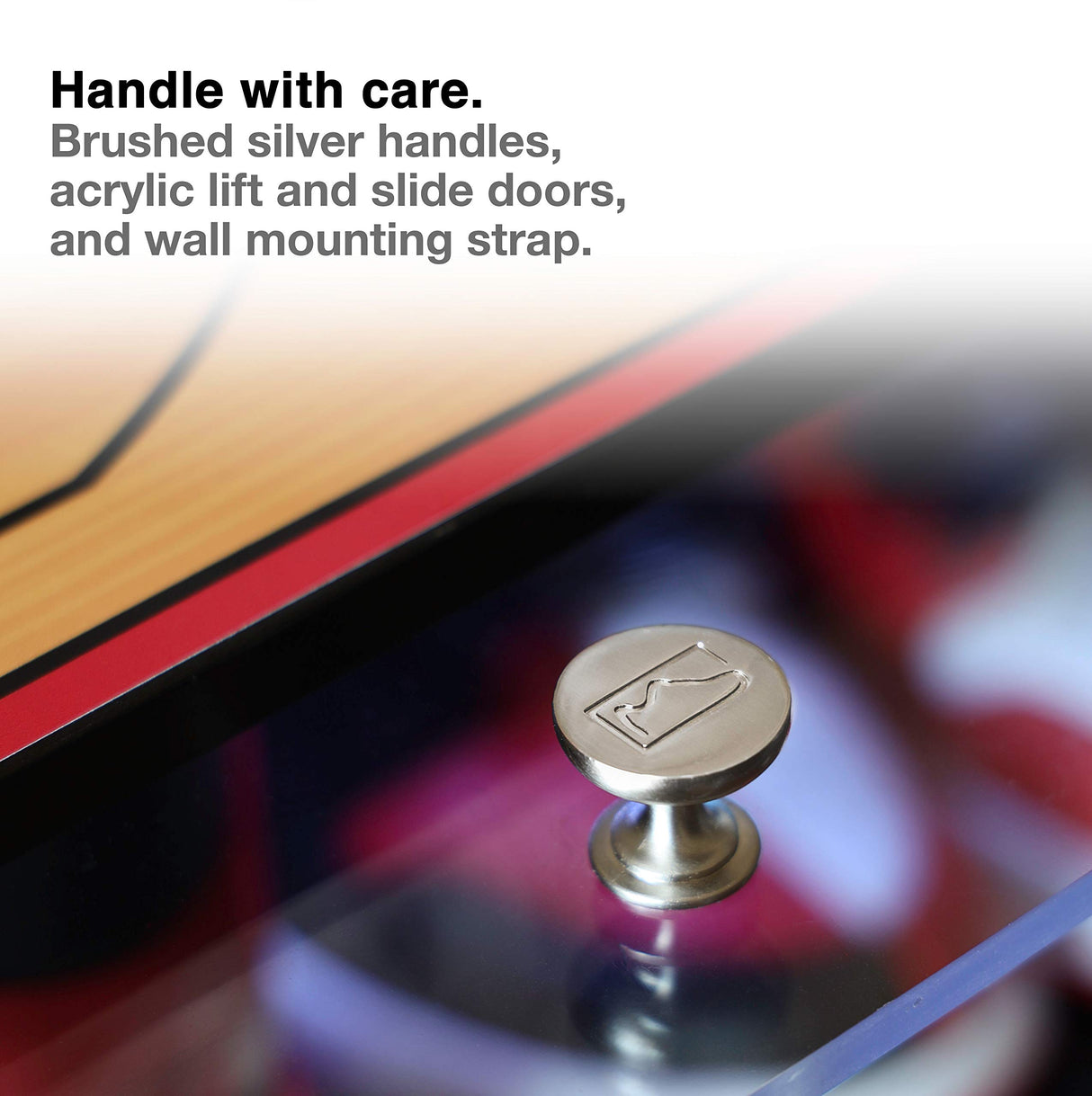 Sneaker Throne Shoe Rack with Lights for Up To 6 Pairs - Black Wooden Shoe Shelf with Sliding Doors for Bedrooms, Outdoors, Garages Sneaker Throne