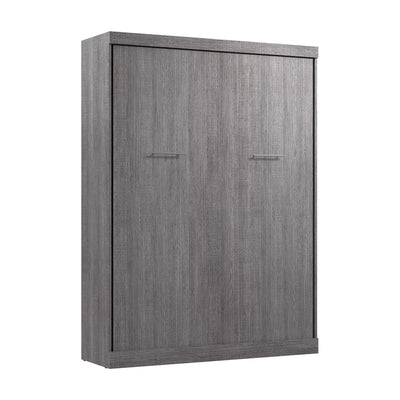 Bestar Nebula 65W Queen Murphy Bed in Bark Gray, Sleeping Arrangement for Multipurpose Room