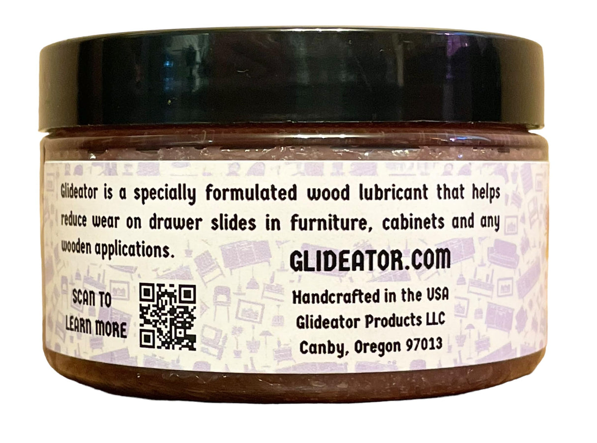 Glideator Wood Lubricant for Drawers, Doors, Hinges and More! DIY (4 oz) Glideator