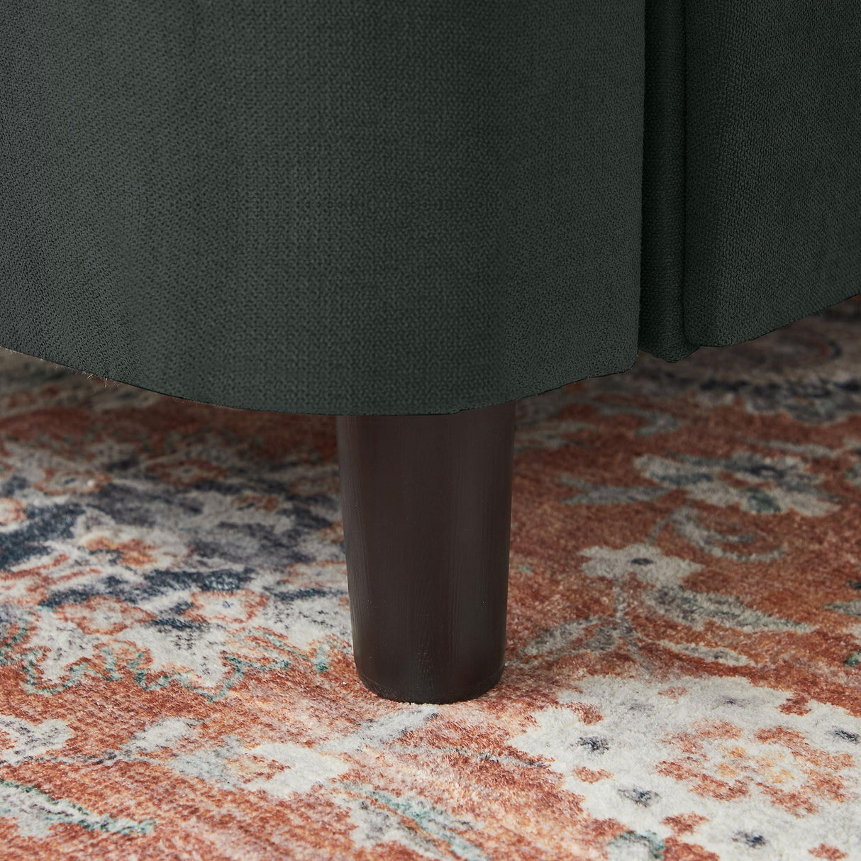 Portaforta 59" Small Loveseat Sofa, Mid Century Modern Linen Love Seat with Back Cushions, 2-Seater Couch Sofa for Lving Room, Bedroom and Small Space, Black Portaforta