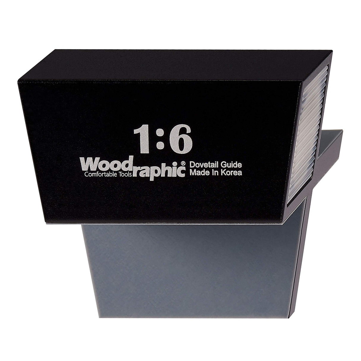 Woodraphic All New Dovetail Jig Marker Hand Magnetic Saw Guide Marking Hand Cut Wood Joints Gauge - Aluminium/Uhmwpe/Neodymium Magnet/Slicone Skin (1:6 for Soft Wood) Woodraphic