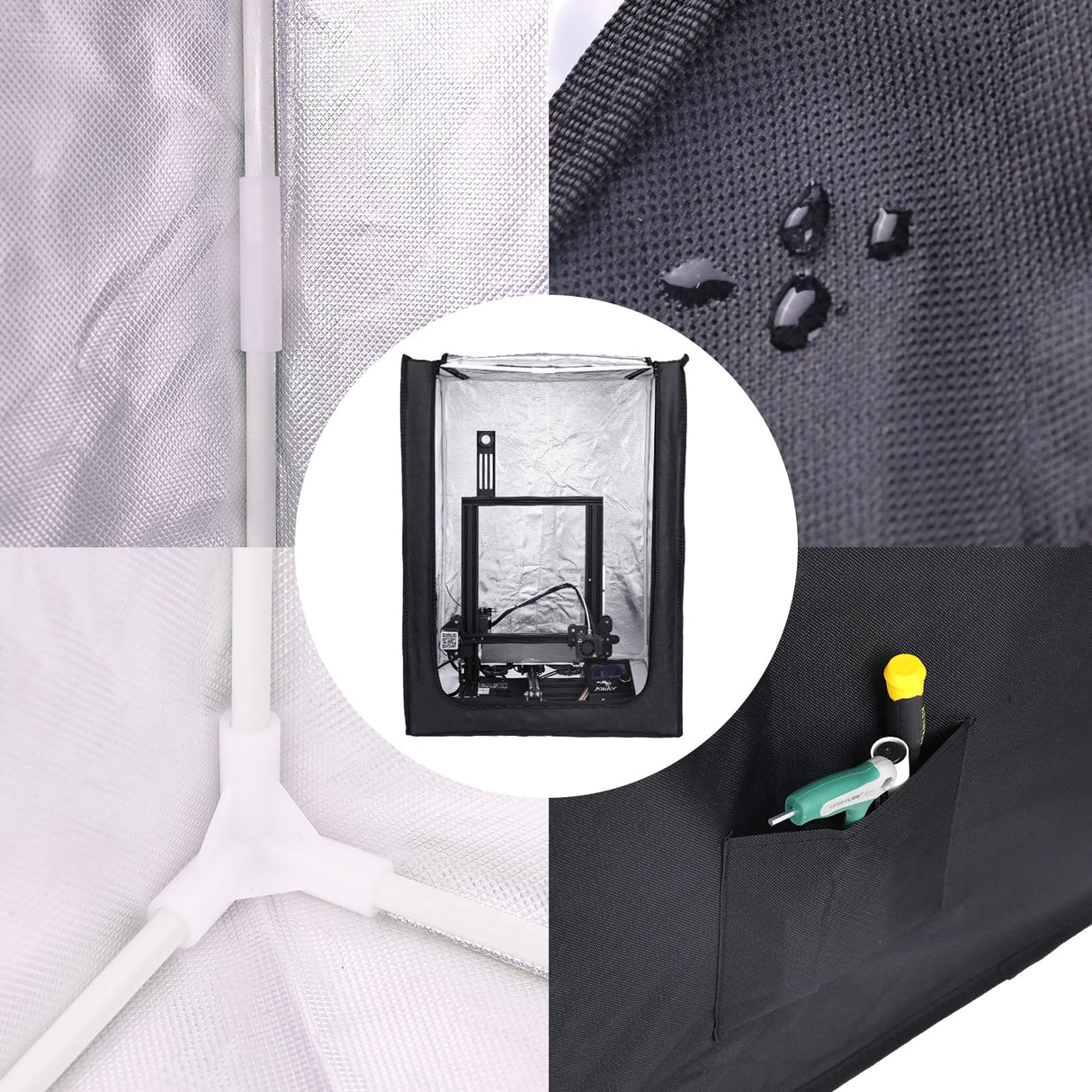 3D Printer Enclosure, 3D Printing Fireproof and Dustproof Tent for Ender 3/Ender 3V3/Ender 3V3 SE/Ender 3 S1 Pro Comgrow