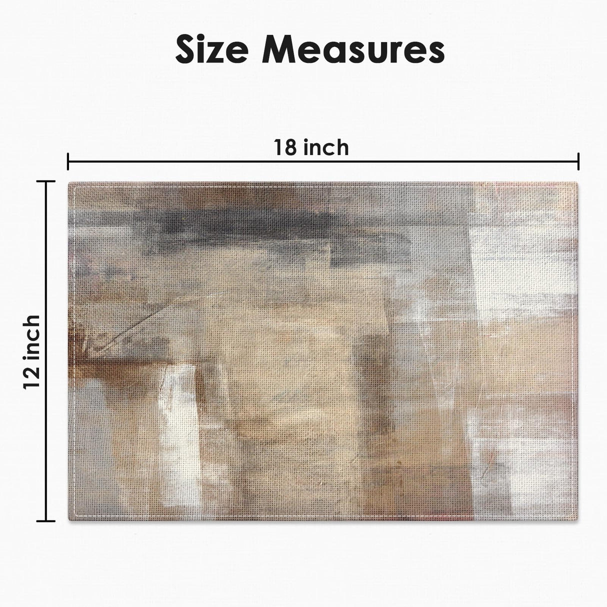 Emvency Farmhouse Placemats Set of 4, 12x18 Inch Modern Abstract White and Brown Art Painting Table Mats for Outdoor Home Party Kitchen Dining Decoration Emvency