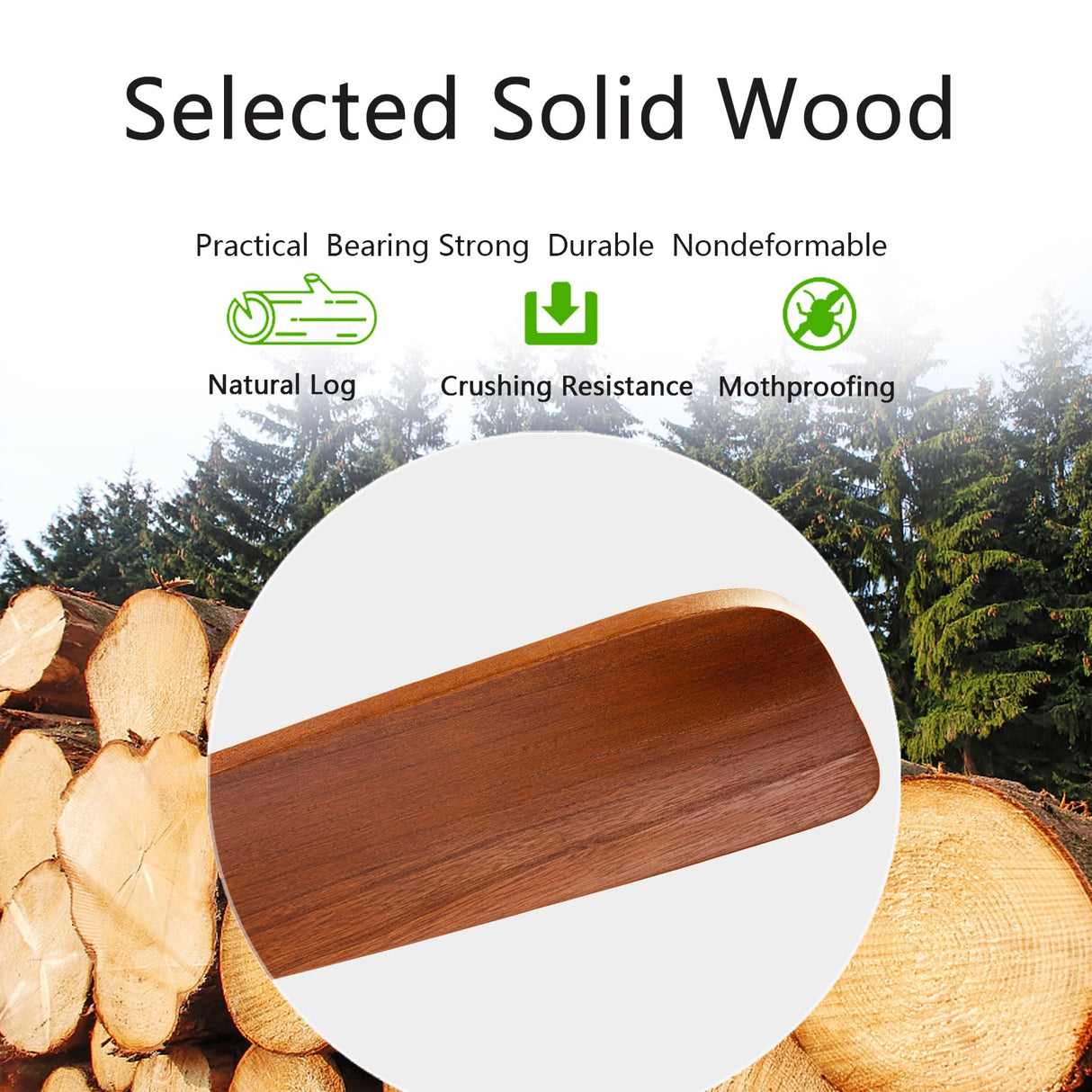 dearnow 48" Wooden Ceiling Fan with Lighted Remote Control, Indoor Outdoor Wooden Ceiling Fan, Outdoor Modern Ceiling Fan with 3 Fan Blades for Patio, Living Room, Farmhouse, etc (Black + Walnut) dearnow