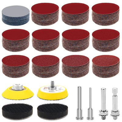 Windspeed 240+8 Pcs Sanding Discs Pad Kit, 2 Inch Die Grinder Sanding Disc Sander Attachment for Drill Sanding Attachment Rotary Sander Pads Include 60-3000 Grit