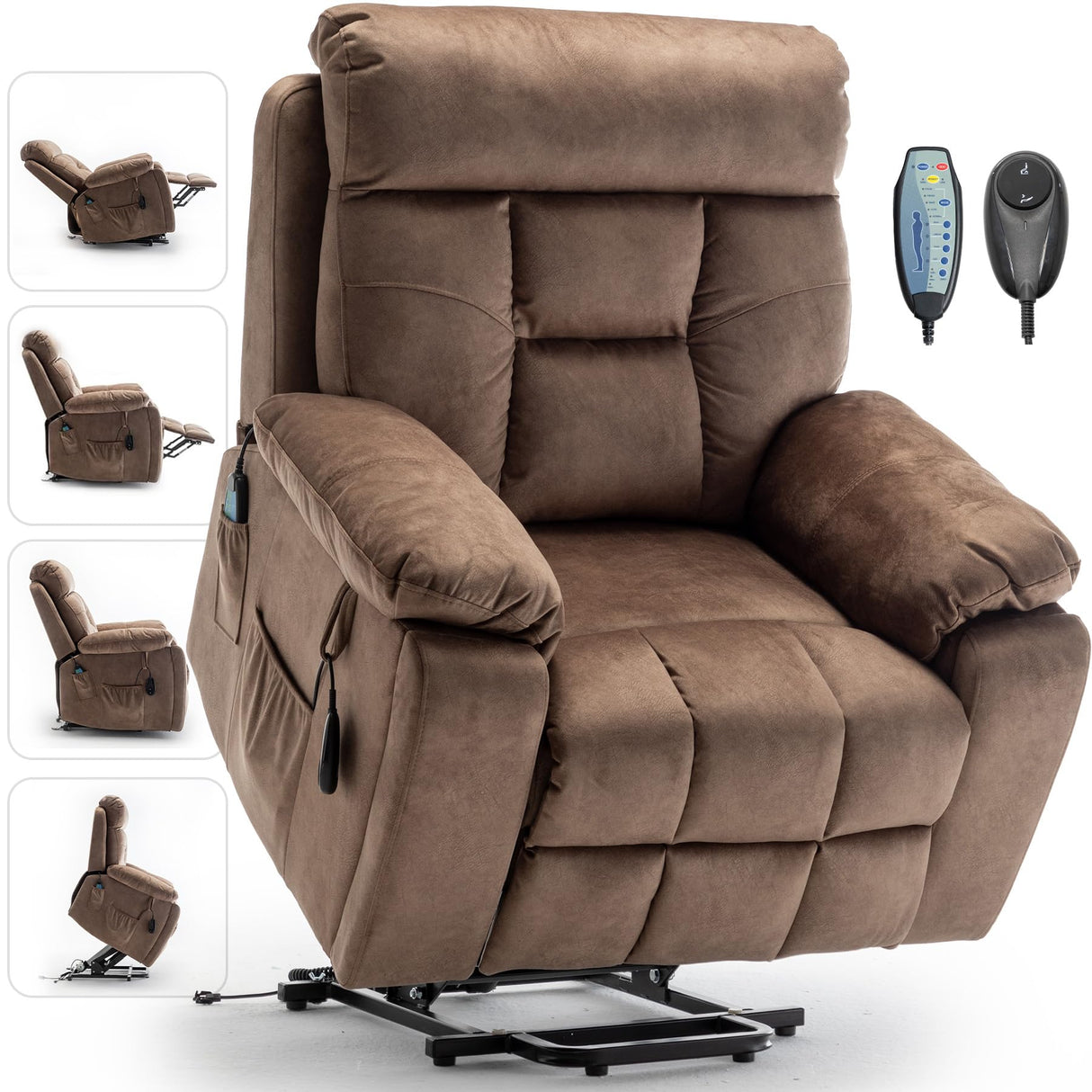 HBUI Lift Chair/Lazy boy Recliner Chair with Cupholder/Power Lift Recliner Chair for Elderly, Electric Recliner/Big and Tall Recliners for People Up to 6'2"/350lb Range HBUI