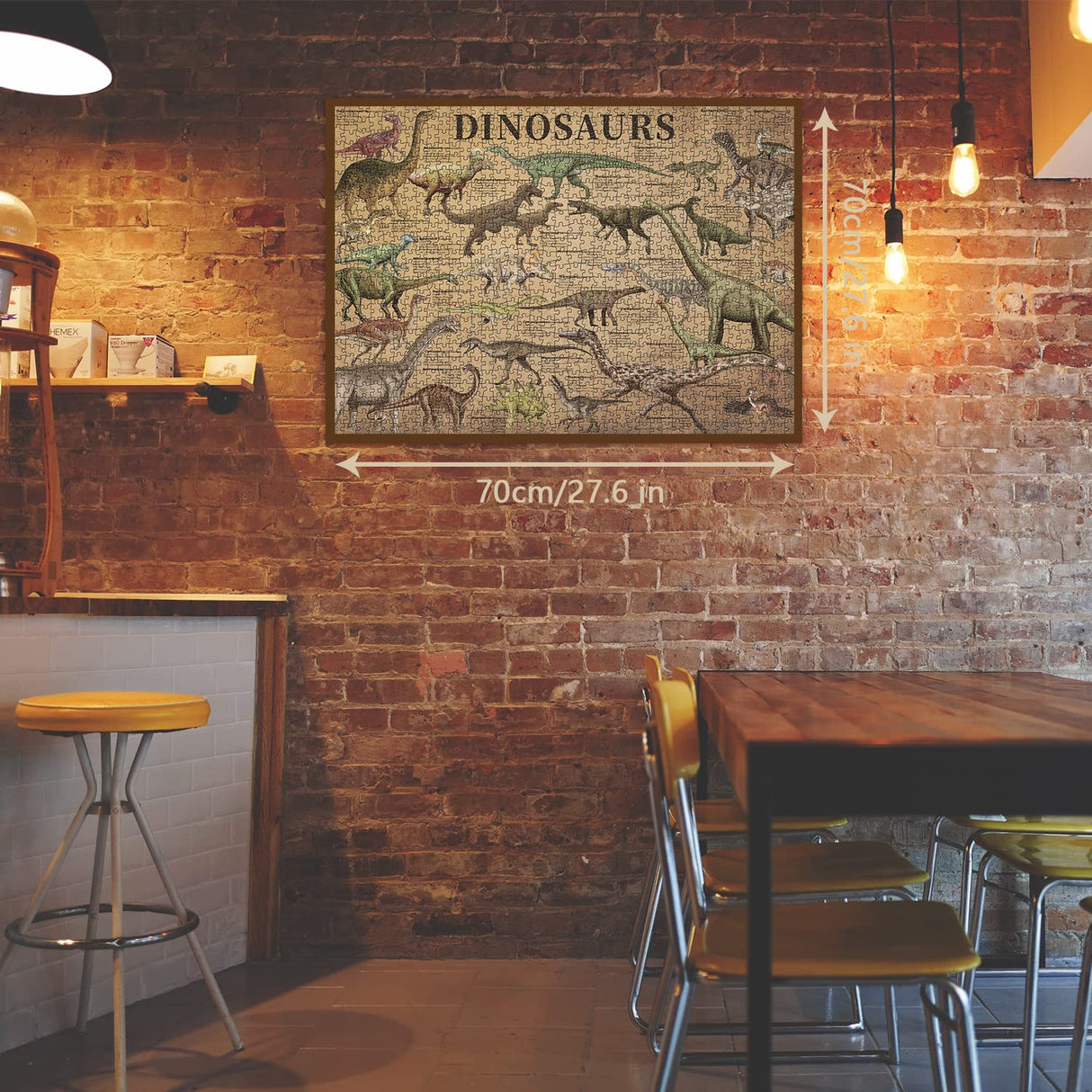 Dinosaur Puzzle 1000 Pieces for Adult, Vintage Dinosaur Jigsaw Puzzles Includes Major Dinosaur Groups, Animal Puzzle as Dinosaur Souvenir BBOLDIN