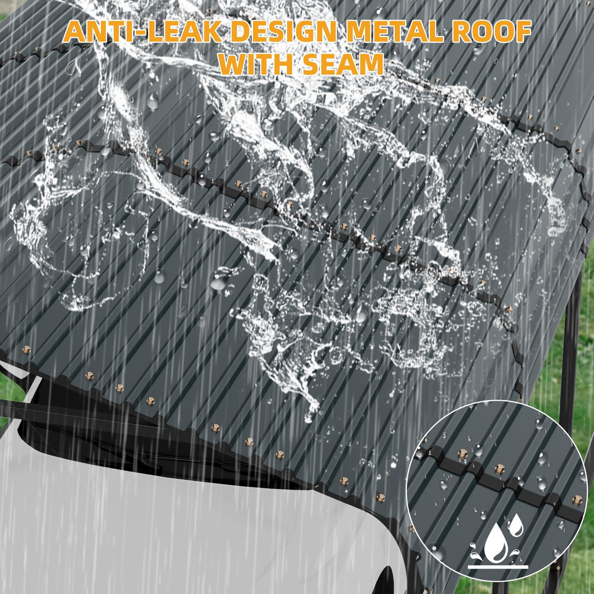 PeakPursuit Metal Carport, 12x24 FT Outdoor Car Port Canopy with Galvanized Steel Roof and Reinforced Base, Heavy Duty Garage Car Shelter Shade for SUV, Truck, Boats PeakPursuit