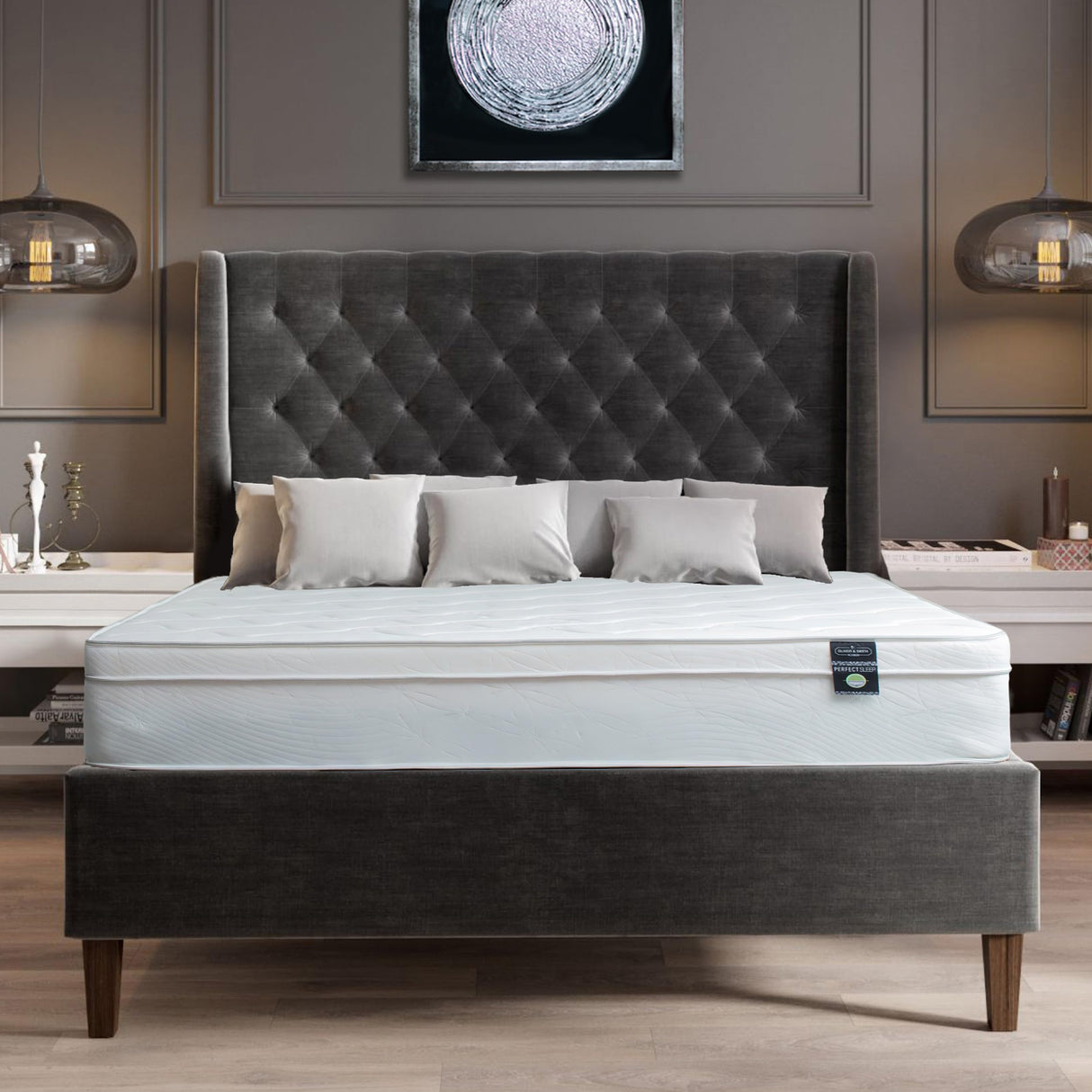 Aylas Furniture Full Size Mattress- 8 Inch Hybrid Mattress Full with High Density & Comfort Cold Foam with Continuous Coil Bonnell Springs - Eco-Friendly, Breathable Full Mattress Medium Firmness Aylas Furniture