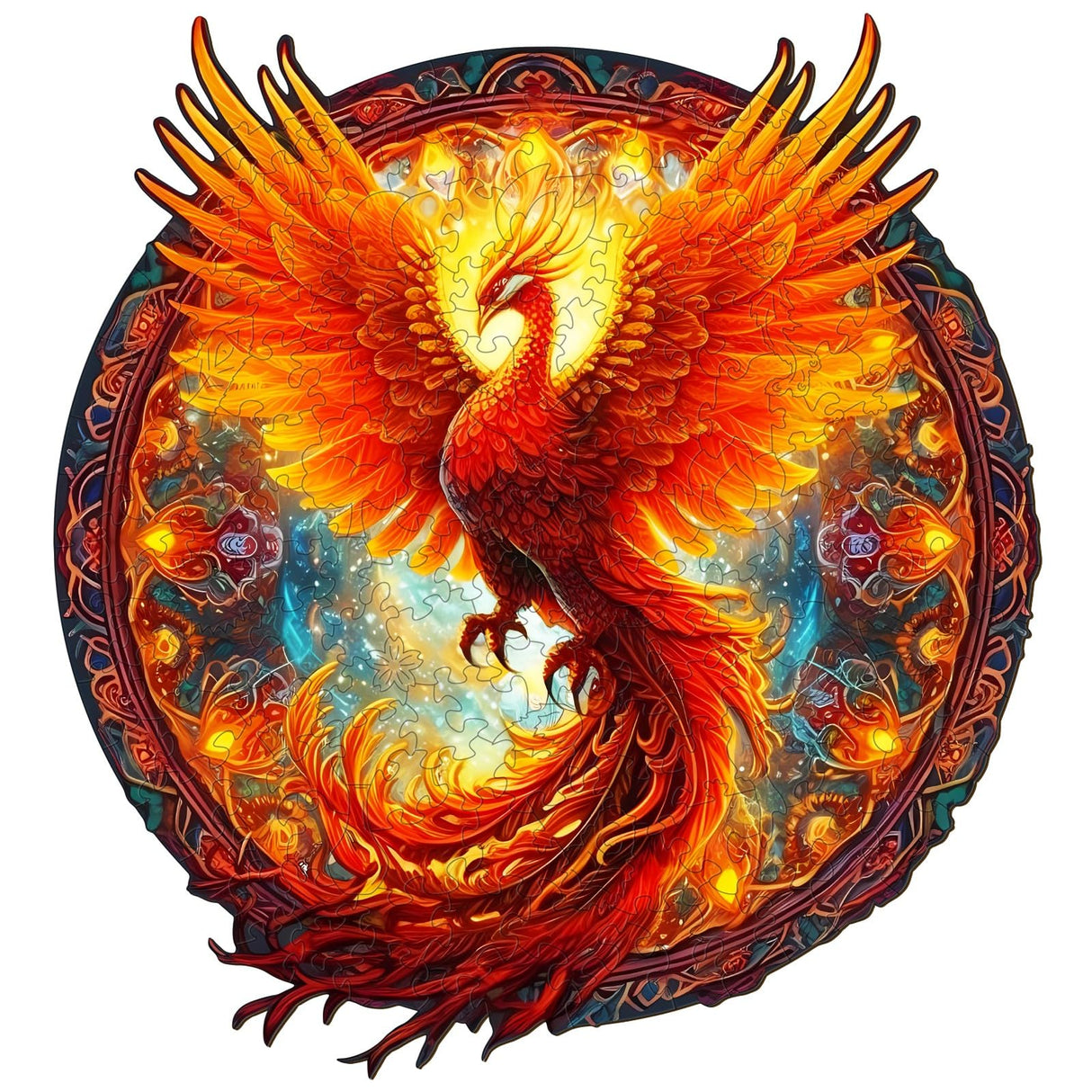 KAAYEE Wooden Jigsaw Puzzles-Wooden Puzzle Adult Unique Shape Advanced Phoenix Wooden Jigsaw Puzzle for Adult, Family Puzzles 14.9 * 13.8in 290pcs,Chritmas Gift KAAYEE