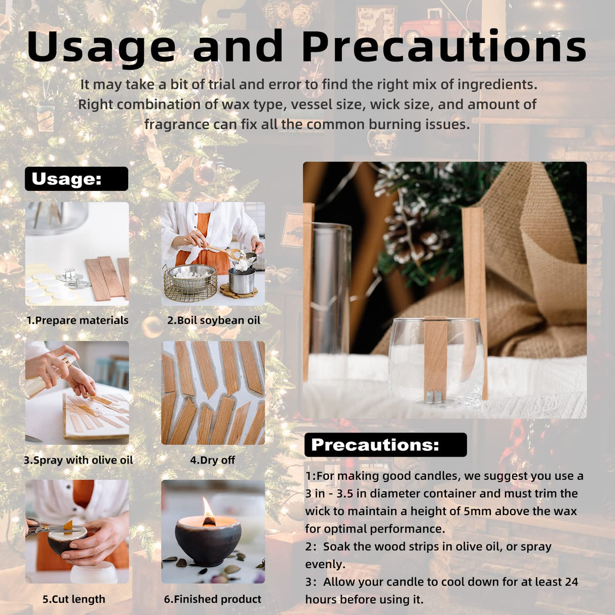 Ziosxin 350pcs Smokeless Cherry Wood Candle Wicks-Long Lasting Flame-Easily Burn, Candle Cores(no Metal Bracket) Ziosxin