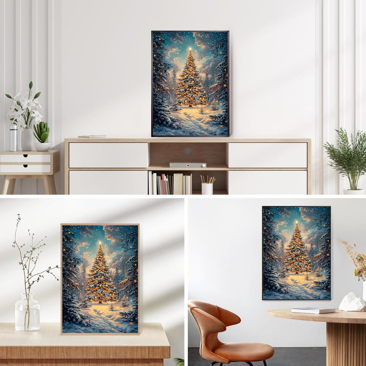 Christmas Diamond Art Kits for Adults, Christmas Tree Diamond Painting Kits for Beginner, 5D DIY Full Drill Gem Art Paint by Diamonds Dots Crafts Kits for Home Decor Gift 12x16inch LumiCraft