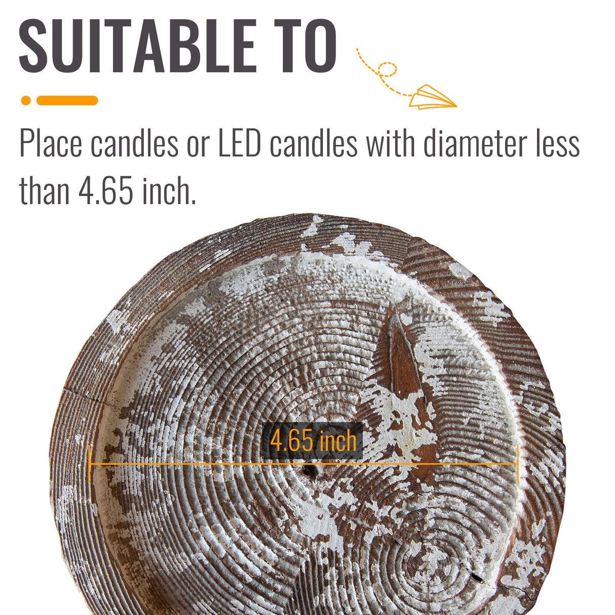 Hand Crafted Wooden Candle Holders Pillar, Candle Holders for Candlesticks, Farmhouse Shabby Chic Candle Holders for Home Living Room, Candle Centerpieces for Tables (5.7" x 5.7" x 4.7") SOFE