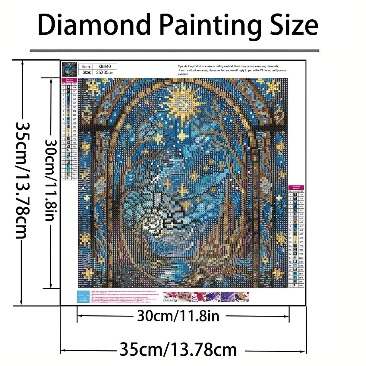 Diamond Paintings Kits for Beginners,Full Drill Night Sky Stained Glass Diamond Arts Kits for Adults,Starry Landscape Paint by Diamond,5D DIY Diamond Painting Dot Gem Art,Home Wall Decor 13.8x13.8 GXGLLPZBY