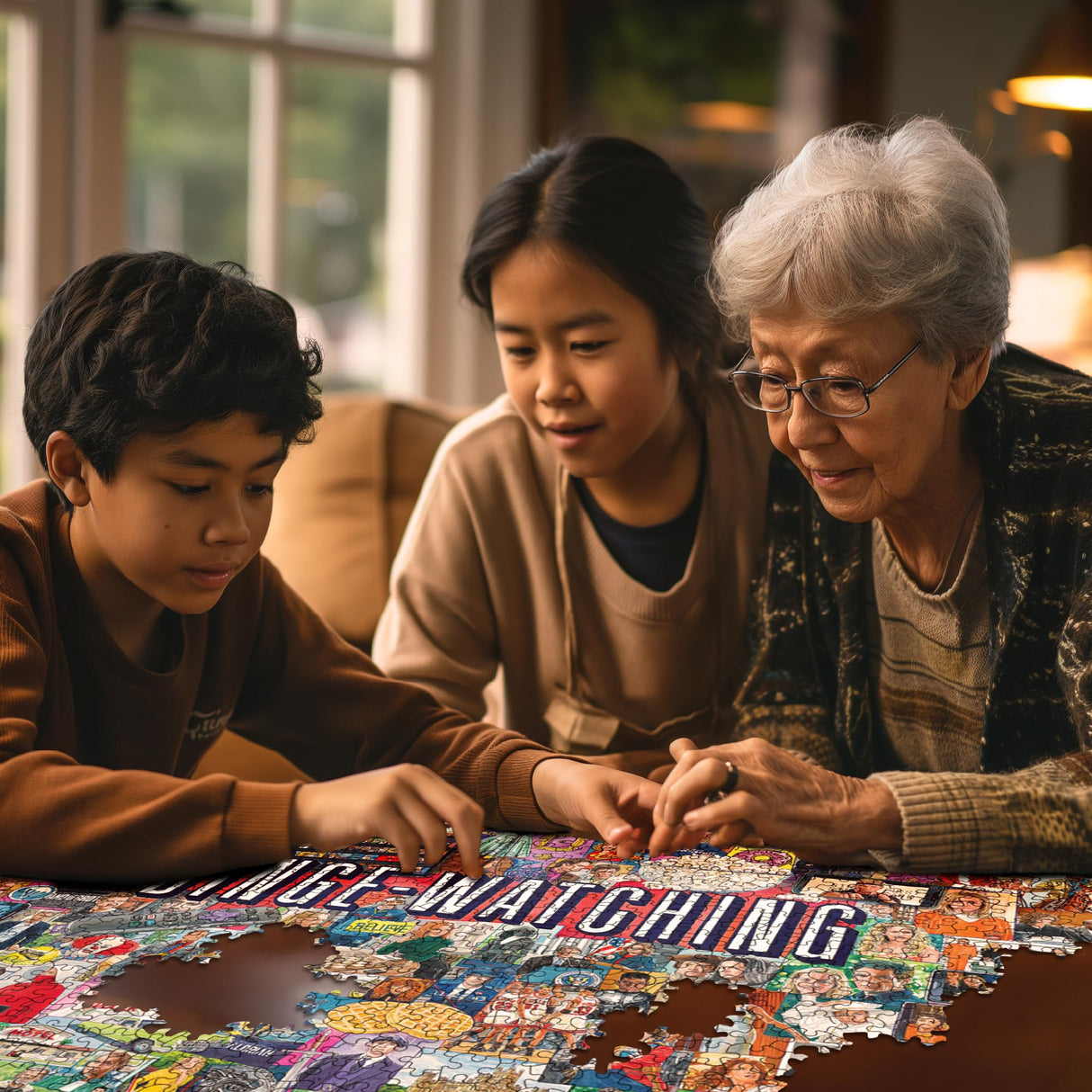 White Mountain Puzzles - Binge Watching - 1000 Piece Jigsaw Puzzle for Adults - Fun Family Activity - 24"x30" White Mountain