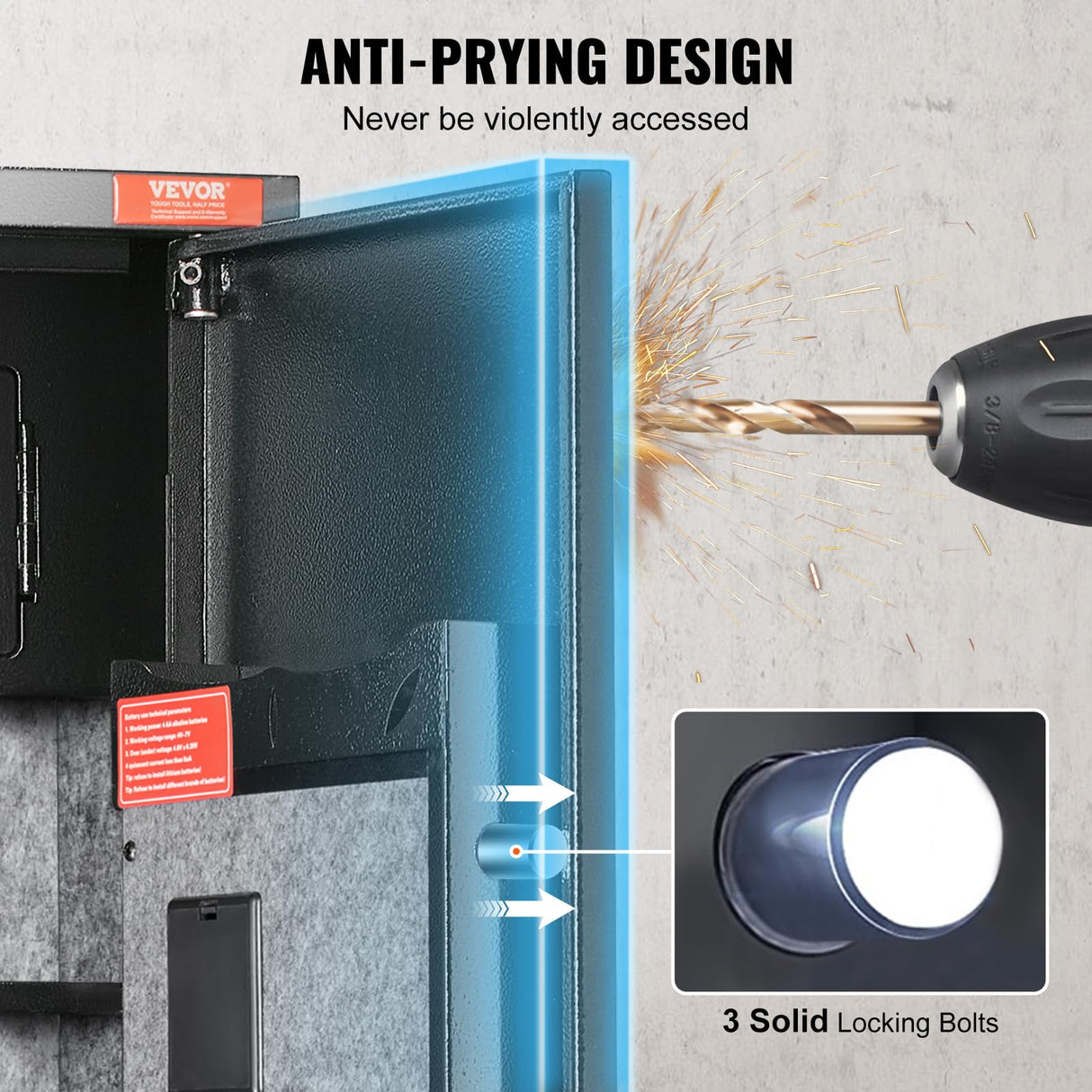 VEVOR 7-8 Rifles Gun Safe, Rifle Safe with Digital Keypad & Lock, Gun Storage Cabinet with Built-in Storage Locker, Removable Storage Shelf for Home Long Gun and Pistols VEVOR