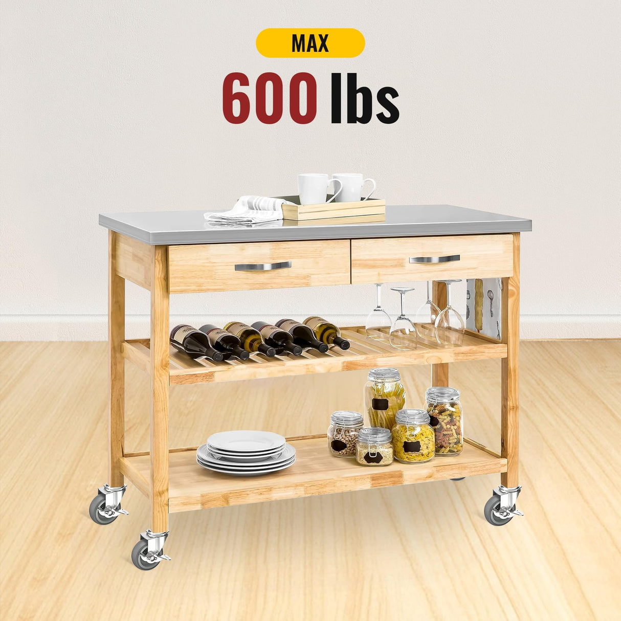 HOLKIE Caster Wheels 3 inch Locking Stem Casters, 3/8" -16 x 1-1/2" (Stem Diameter 3/8", Stem Length 1-1/2") Threaded Stem Casters Swivel Casters Set of 8 Heavy Duty Castors Gray HOLKIE