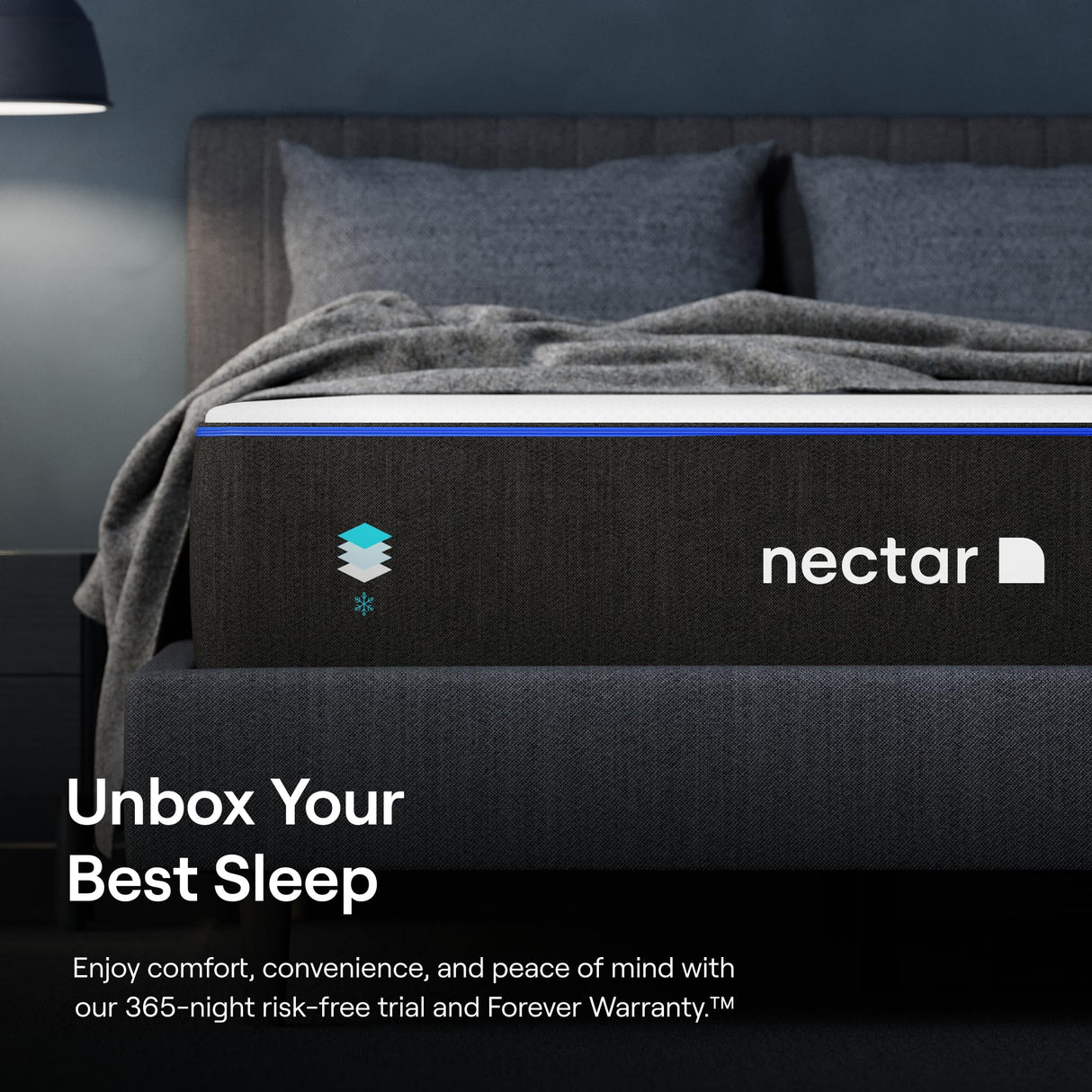 Nectar Twin Mattress 12 Inch - Medium Firm Gel Memory Foam - Cooling Comfort Technology - 365-Night Trial - Forever Warranty ,White Nectar